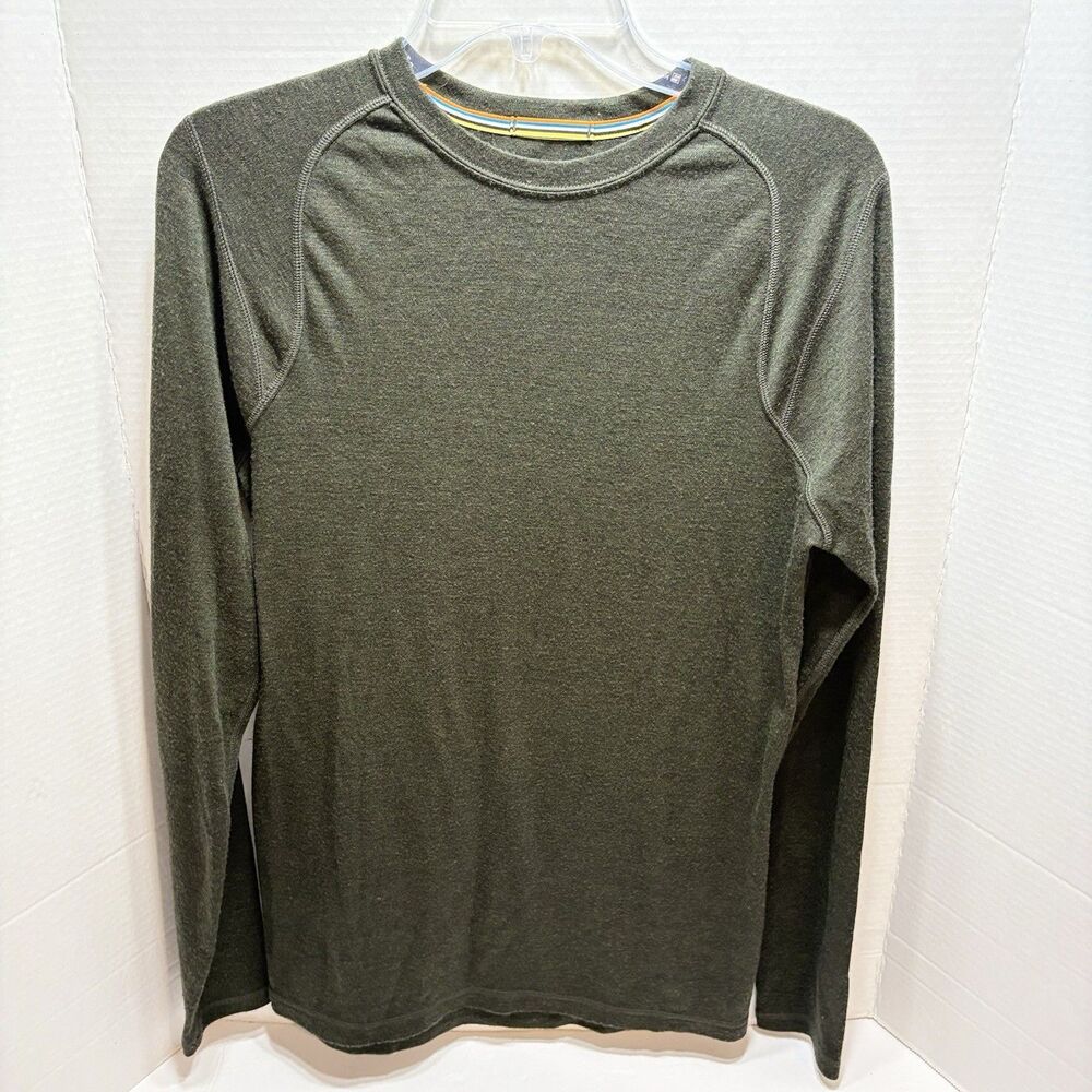 Smartwool Merino 250 Men's Long Sleeve Base Layer Crew Shirt Olive Green Small